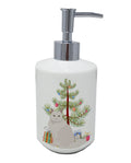 Chantilly Tiffany Cat Christmas Ceramic Soap Dispenser , Empty Refillable Hand Soap Pump Bottle for Bathroom Kitchen