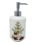 Colorpoint Persian Hymalayan Cat Christmas Ceramic Soap Dispenser , Empty Refillable Hand Soap Pump Bottle for Bathroom Kitchen