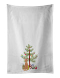 Devon Rex Cat Christmas Kitchen Towel Set of 2 White Dish Towels Decorative Bathroom Hand towel for Hand, Face, Hair, Yoga, Tea, Dishcloth, 19 X 28", White