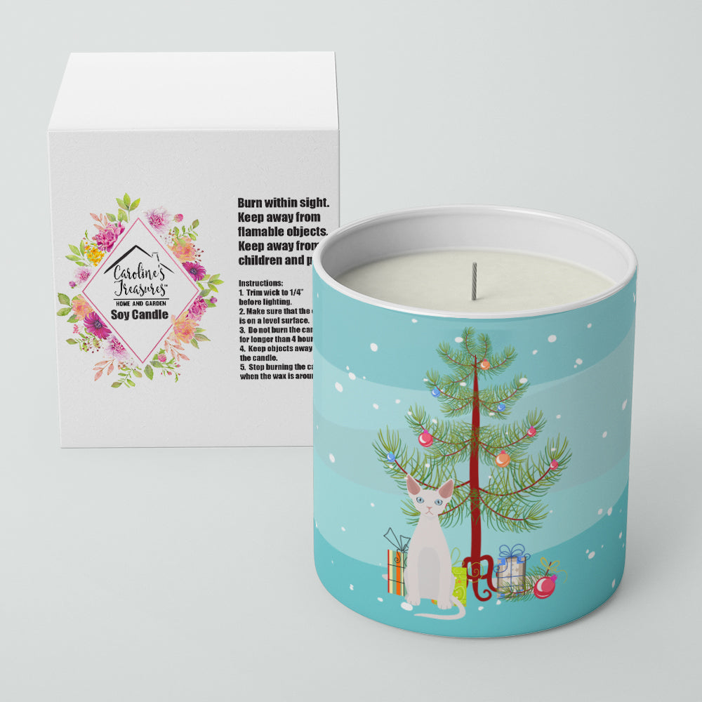 Devon Rex Cat Christmas Decorative Soy Candle Nature Soy Wax Essential Oil Home Decor Ideal for Bedroom Kitchen Bath Office Gift, 10 oz