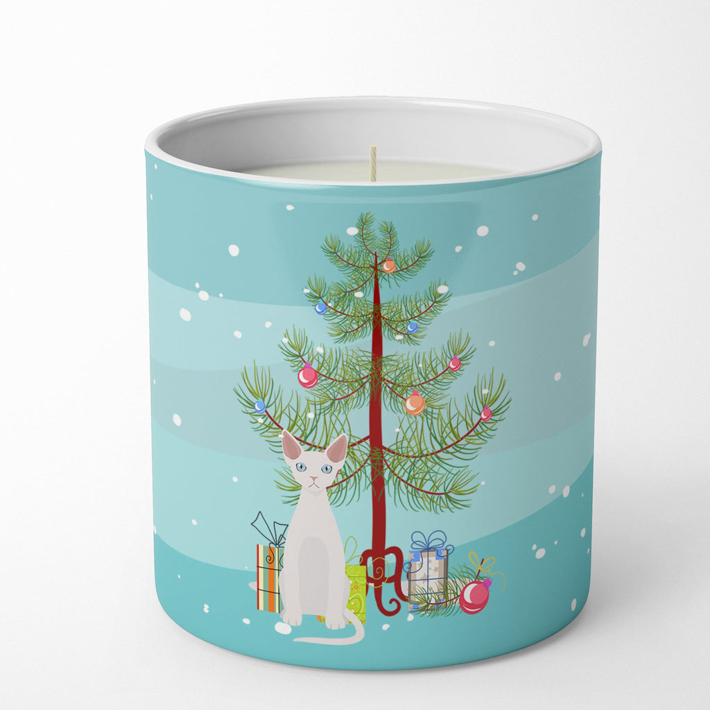 Devon Rex Cat Christmas Decorative Soy Candle Nature Soy Wax Essential Oil Home Decor Ideal for Bedroom Kitchen Bath Office Gift, 10 oz