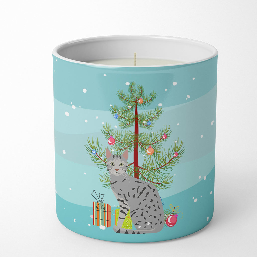 Egyptian Mau Cat Christmas Decorative Soy Candle Nature Soy Wax Essential Oil Home Decor Ideal for Bedroom Kitchen Bath Office Gift, 10 oz