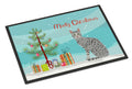 Egyptian Mau Cat Christmas Doormat Indoor Outdoor 24H X 36W Front Door Mat Rugs for Entryway, Non Slip Washable Low Pile,