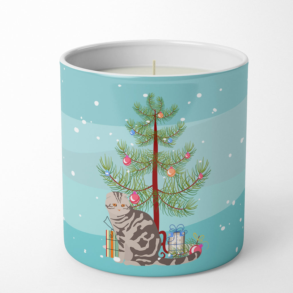 Foldex Exotic Fold Cat Christmas Decorative Soy Candle Nature Soy Wax Essential Oil Home Decor Ideal for Bedroom Kitchen Bath Office Gift, 10 oz
