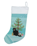Foldex Exotic Fold Cat Christmas Holiday Stocking Double-Sided Print, Polyester Suede,11x18, Made in USA