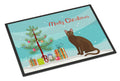 Havana Brown Cat Christmas Doormat Indoor Outdoor 24H X 36W Front Door Mat Rugs for Entryway, Non Slip Washable Low Pile,