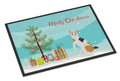Japanese Bobtail Cat Christmas Doormat Indoor Outdoor 24H X 36W Front Door Mat Rugs for Entryway, Non Slip Washable Low Pile,