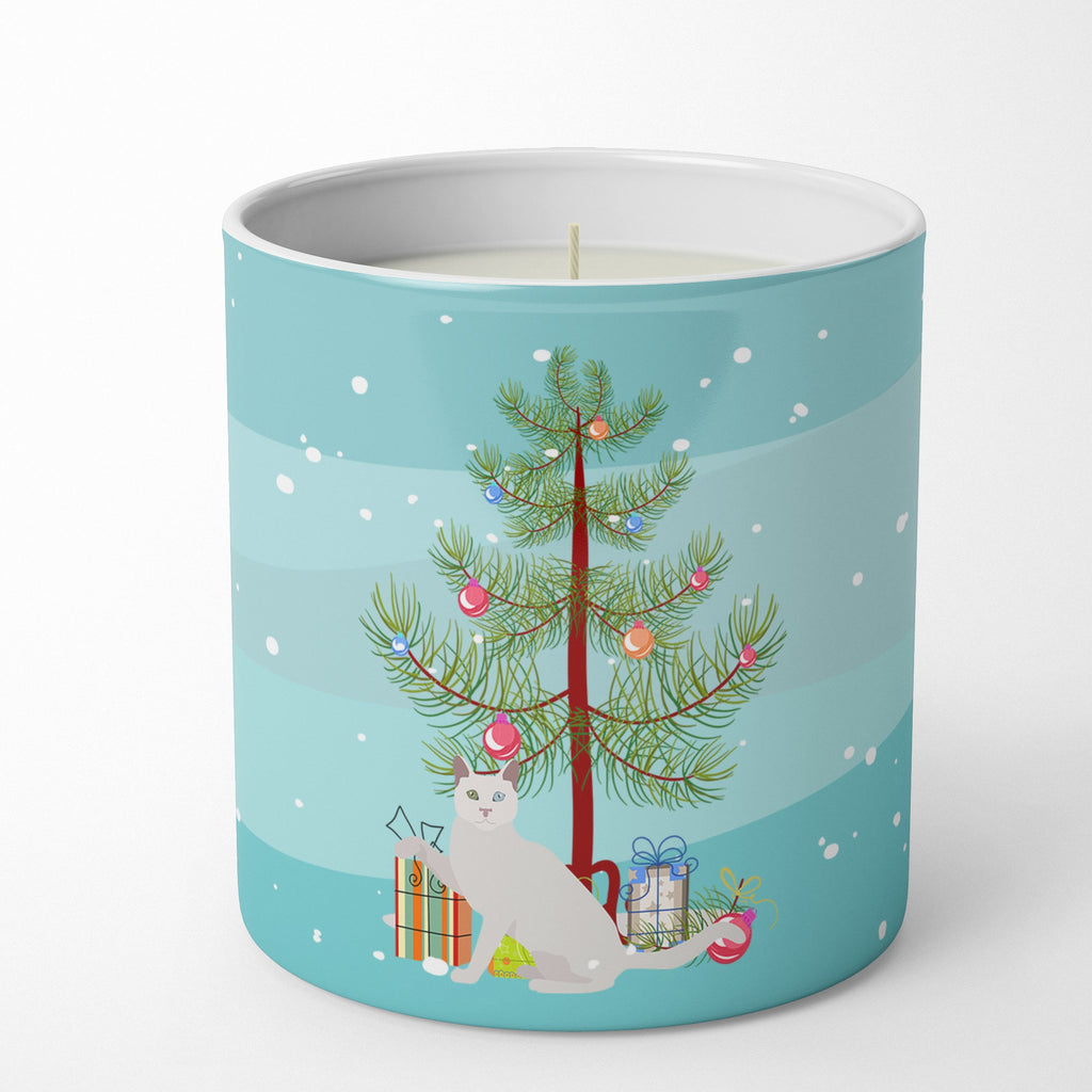 Khao Manee Cat Christmas Decorative Soy Candle Nature Soy Wax Essential Oil Home Decor Ideal for Bedroom Kitchen Bath Office Gift, 10 oz