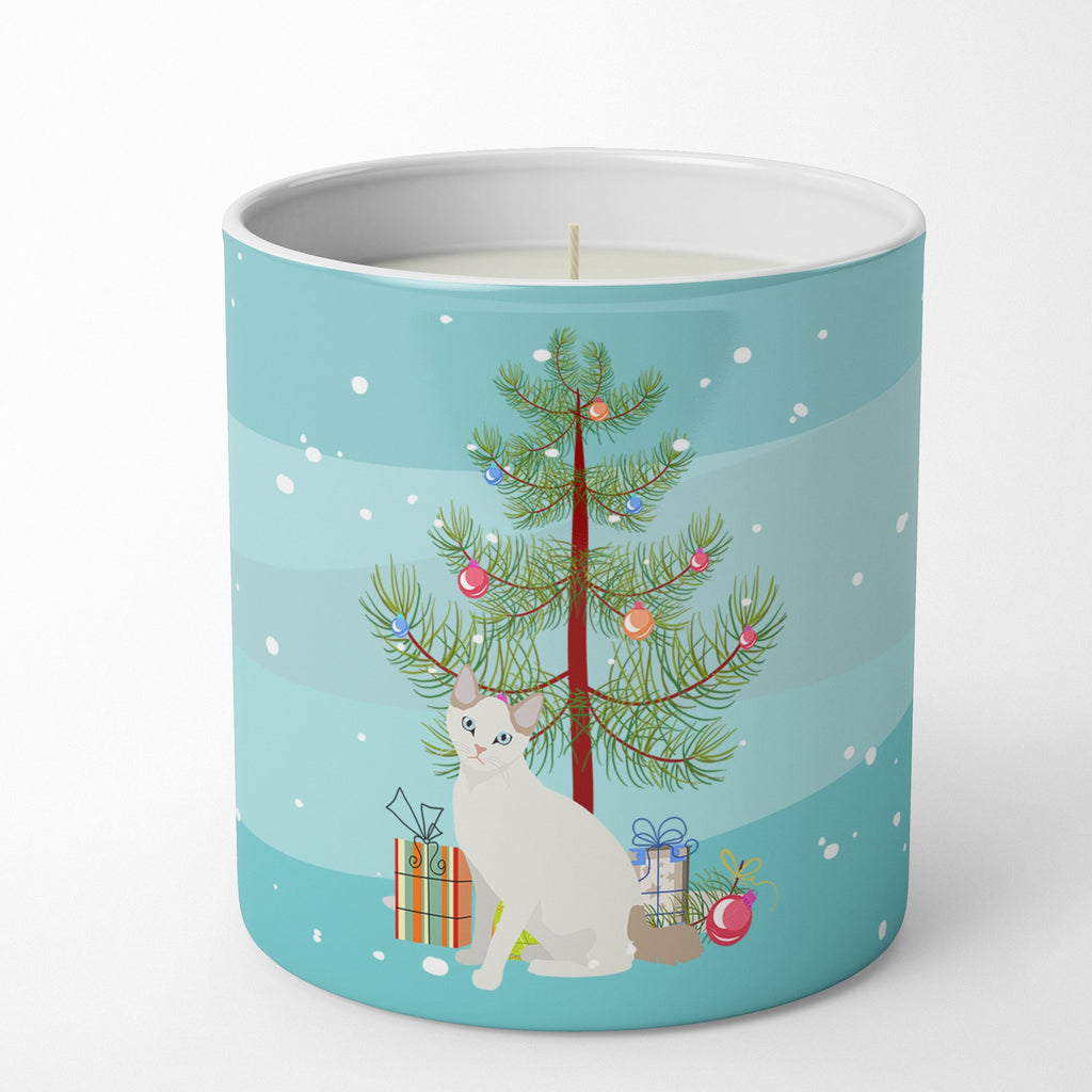 Korean Bobtail Cat Christmas Decorative Soy Candle Nature Soy Wax Essential Oil Home Decor Ideal for Bedroom Kitchen Bath Office Gift, 10 oz