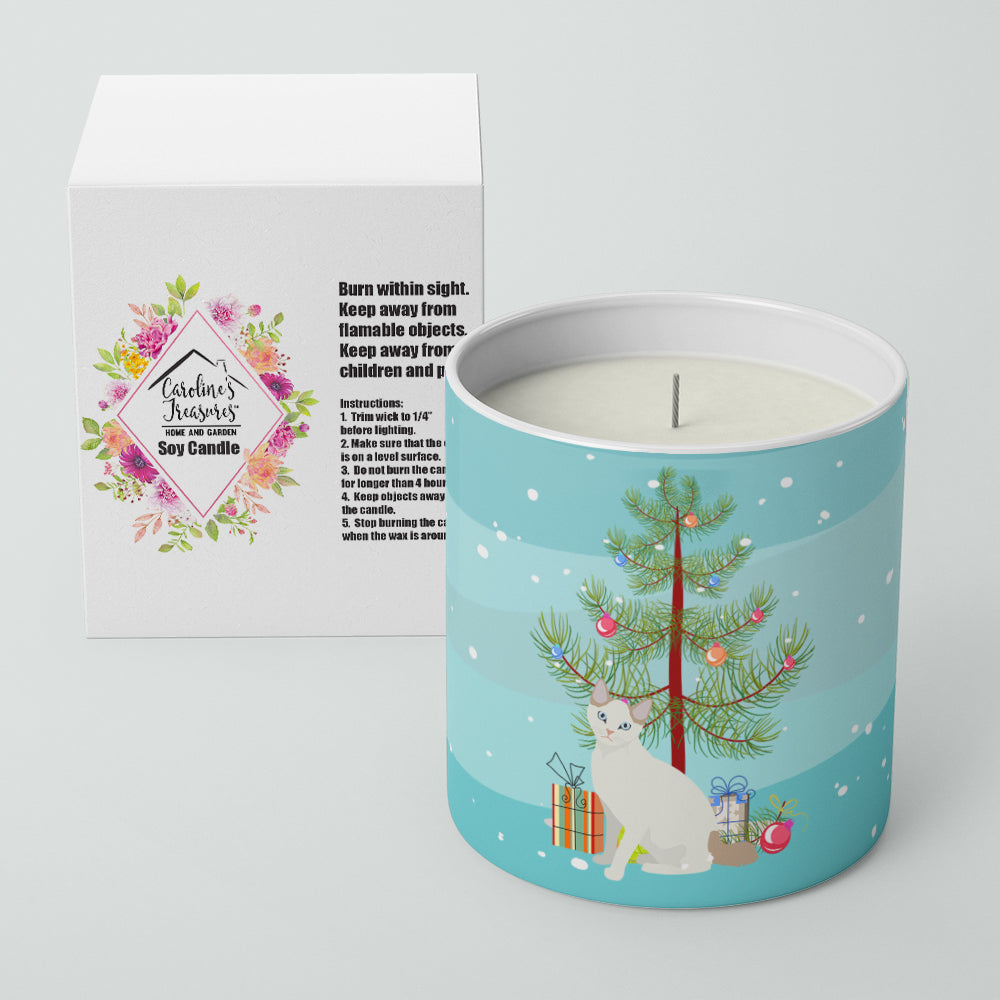 Korean Bobtail Cat Christmas Decorative Soy Candle Nature Soy Wax Essential Oil Home Decor Ideal for Bedroom Kitchen Bath Office Gift, 10 oz