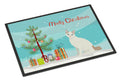 Korean Bobtail Cat Christmas Doormat Indoor Outdoor 18H X 27W Front Door Mat Rugs for Entryway, Non Slip Washable
