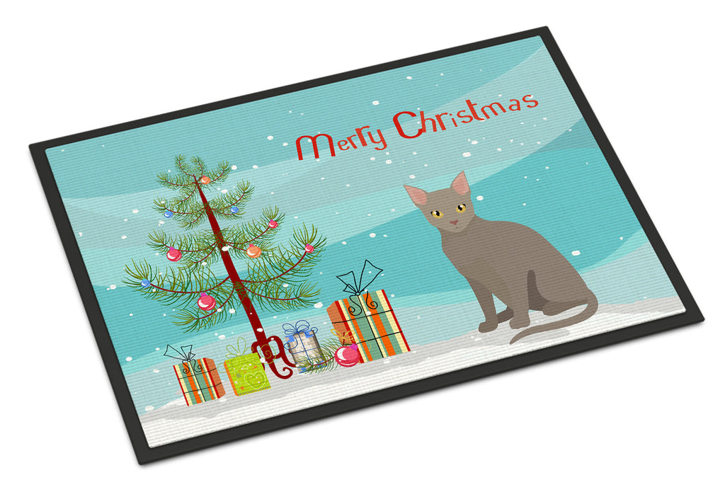 Malayan Cat Christmas Doormat Indoor Outdoor 18H X 27W Front Door Mat Rugs for Entryway, Non Slip Washable