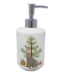 Malayan Cat Christmas Ceramic Soap Dispenser , Empty Refillable Hand Soap Pump Bottle for Bathroom Kitchen