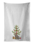 Malayan Cat Christmas Kitchen Towel Set of 2 White Dish Towels Decorative Bathroom Hand towel for Hand, Face, Hair, Yoga, Tea, Dishcloth, 19 X 28", White