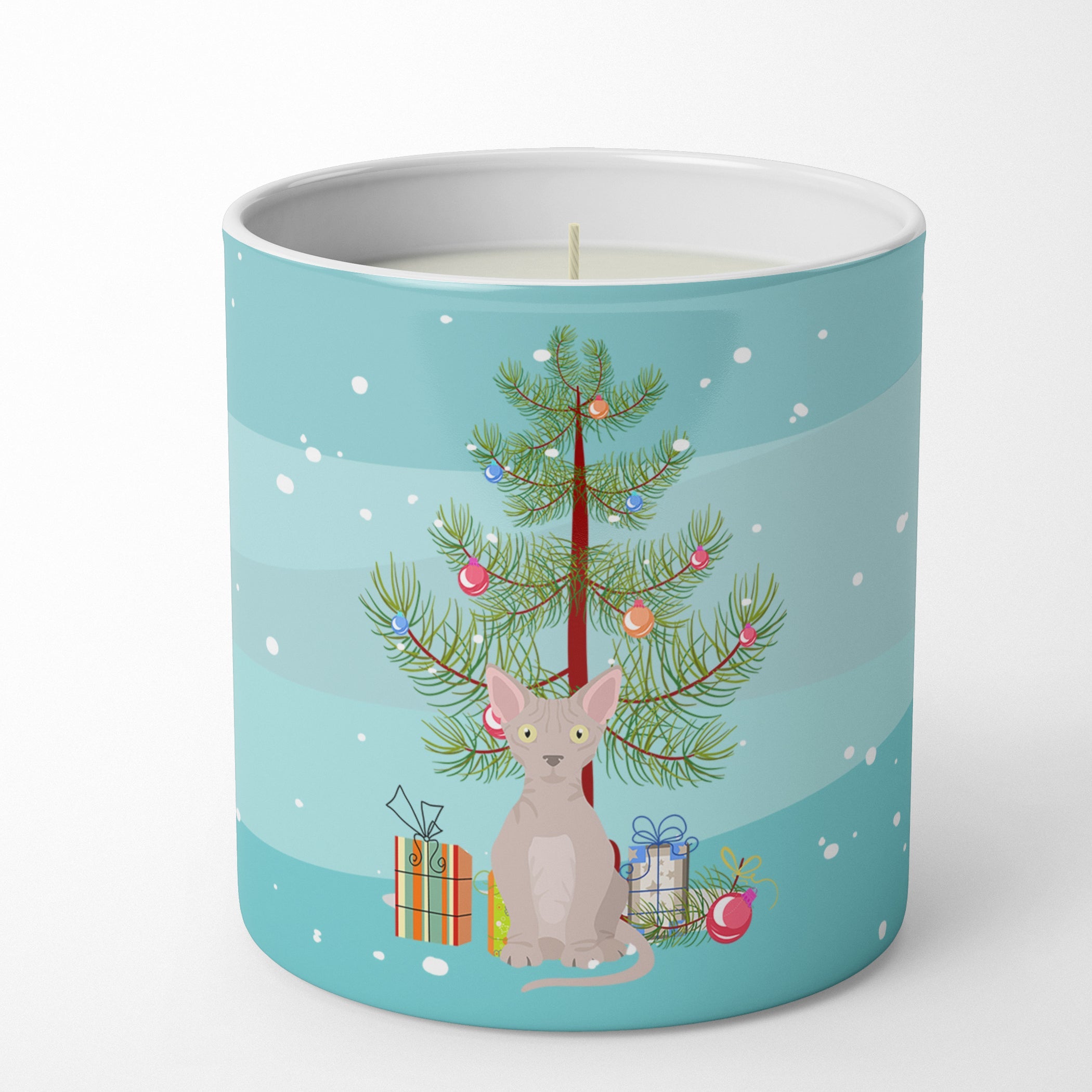 Minskin Cat Christmas Decorative Soy Candle Nature Soy Wax Essential Oil Home Decor Ideal for Bedroom Kitchen Bath Office Gift, 10 oz