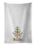 Minskin Cat Christmas Kitchen Towel Set of 2 White Dish Towels Decorative Bathroom Hand towel for Hand, Face, Hair, Yoga, Tea, Dishcloth, 19 X 28", White
