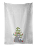 Norwegian Forest Cat Christmas Kitchen Towel Set of 2 White Dish Towels Decorative Bathroom Hand towel for Hand, Face, Hair, Yoga, Tea, Dishcloth, 19 X 28", White