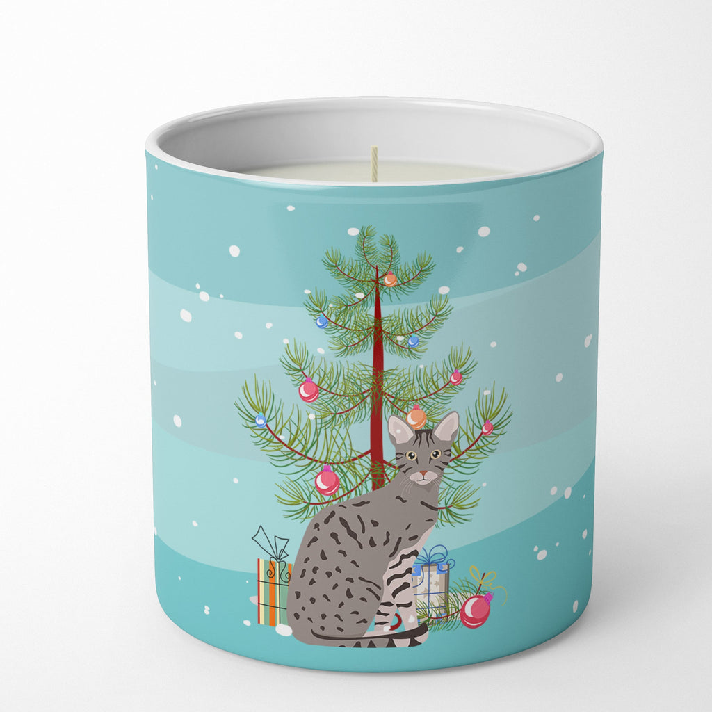 Ocicat Cat Christmas Decorative Soy Candle Nature Soy Wax Essential Oil Home Decor Ideal for Bedroom Kitchen Bath Office Gift, 10 oz