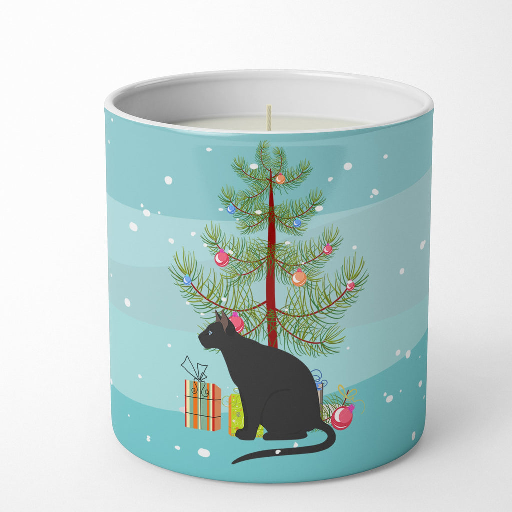 Ojos Azules Cat Christmas Decorative Soy Candle Nature Soy Wax Essential Oil Home Decor Ideal for Bedroom Kitchen Bath Office Gift, 10 oz