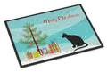 Ojos Azules Cat Christmas Doormat Indoor Outdoor 18H X 27W Front Door Mat Rugs for Entryway, Non Slip Washable
