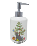 Oriental Shorthair Cat Christmas Ceramic Soap Dispenser , Empty Refillable Hand Soap Pump Bottle for Bathroom Kitchen