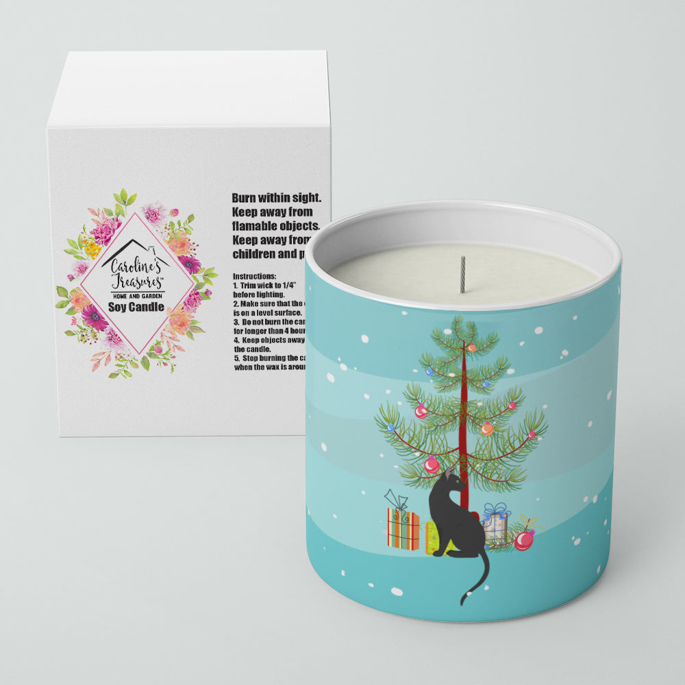 Pantherette Cat Christmas Decorative Soy Candle Nature Soy Wax Essential Oil Home Decor Ideal for Bedroom Kitchen Bath Office Gift, 10 oz