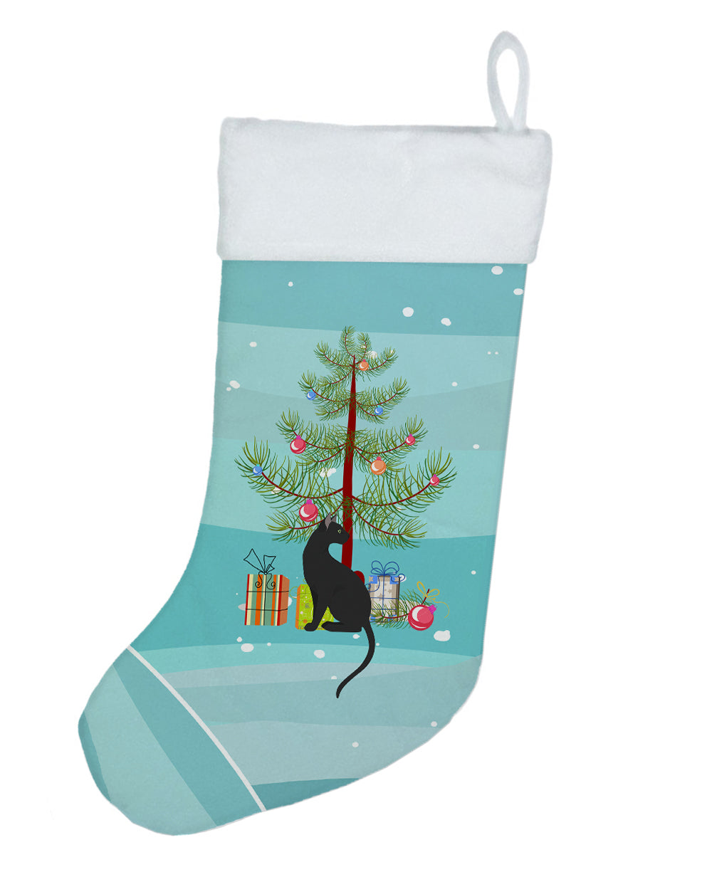 Pantherette Cat Christmas Holiday Stocking Double-Sided Print, Polyester Suede,11x18, Made in USA