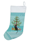 Pantherette Cat Christmas Holiday Stocking Double-Sided Print, Polyester Suede,11x18, Made in USA