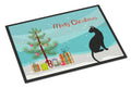 Pantherette Cat Christmas Doormat Indoor Outdoor 18H X 27W Front Door Mat Rugs for Entryway, Non Slip Washable