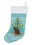 Raas Cat Christmas Holiday Stocking Double-Sided Print, Polyester Suede,11x18, Made in USA
