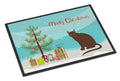Raas Cat Christmas Doormat Indoor Outdoor 24H X 36W Front Door Mat Rugs for Entryway, Non Slip Washable Low Pile,