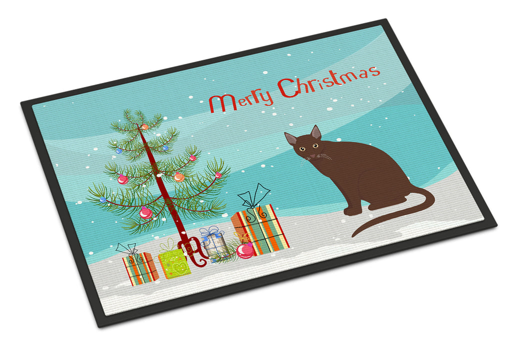 Raas Cat Christmas Doormat Indoor Outdoor 18H X 27W Front Door Mat Rugs for Entryway, Non Slip Washable