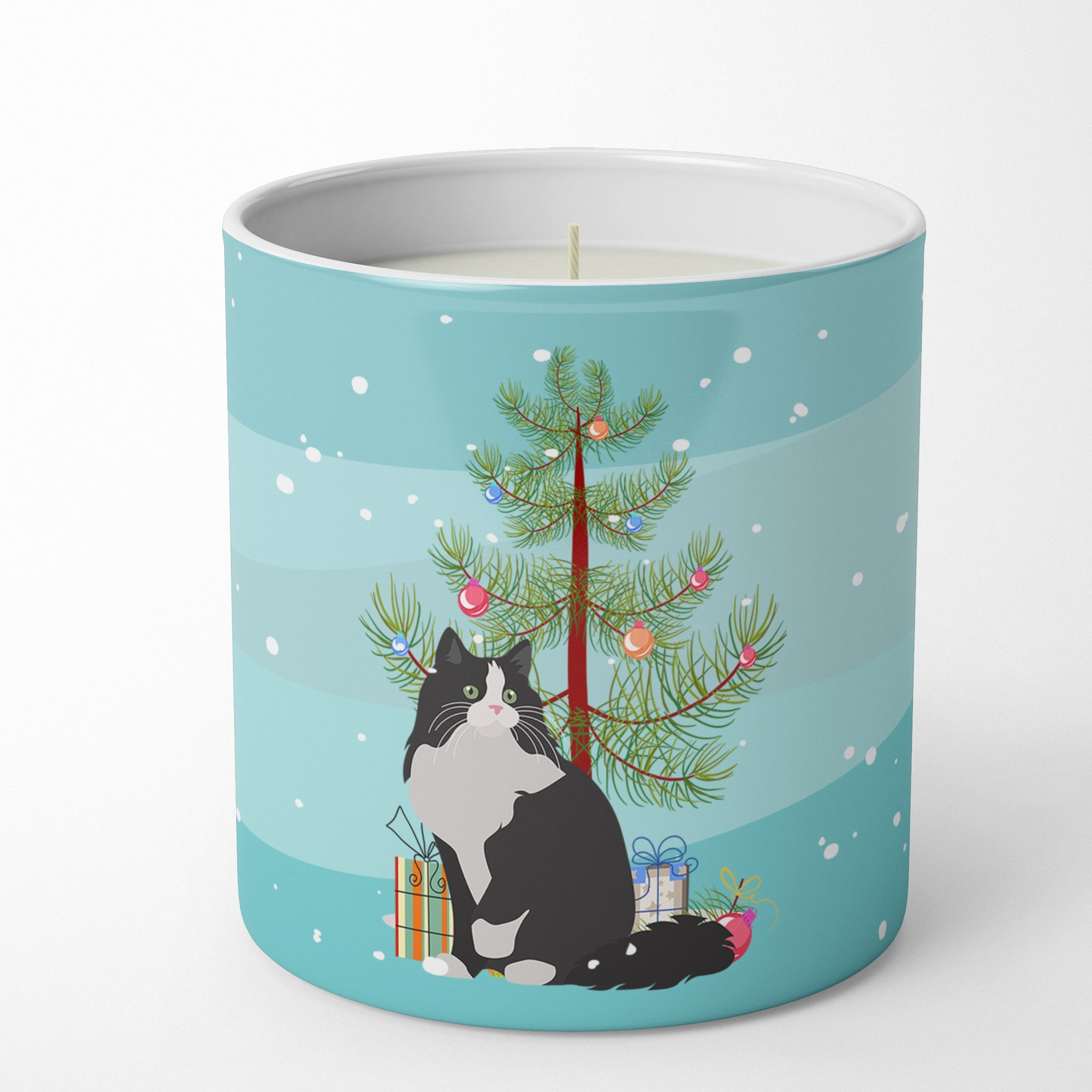 Ragamuffin Cat  Christmas Decorative Soy Candle Nature Soy Wax Essential Oil Home Decor Ideal for Bedroom Kitchen Bath Office Gift, 10 oz