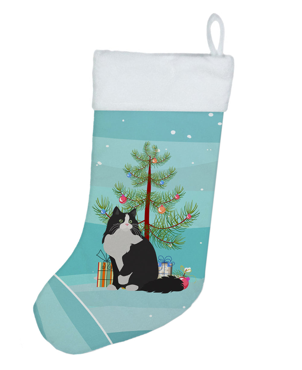 Ragamuffin Cat  Christmas Holiday Stocking Double-Sided Print, Polyester Suede,11x18, Made in USA