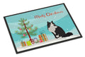 Ragamuffin Cat  Christmas Doormat Indoor Outdoor 18H X 27W Front Door Mat Rugs for Entryway, Non Slip Washable