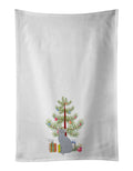 Russian Blue Cat Christmas Kitchen Towel Set of 2 White Dish Towels Decorative Bathroom Hand towel for Hand, Face, Hair, Yoga, Tea, Dishcloth, 19 X 28", White
