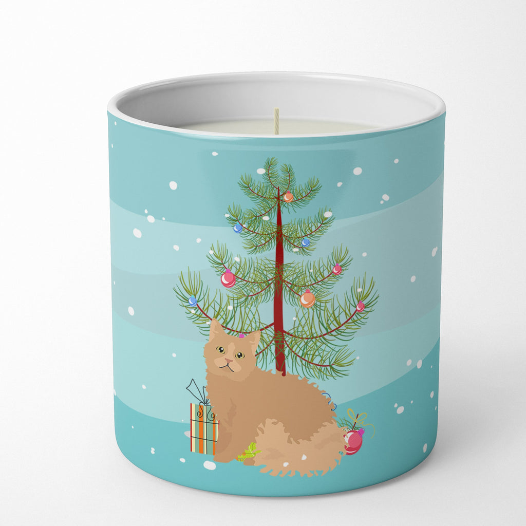 Selkirk Rex Cat Christmas Decorative Soy Candle Nature Soy Wax Essential Oil Home Decor Ideal for Bedroom Kitchen Bath Office Gift, 10 oz
