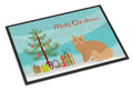 Selkirk Rex Cat Christmas Doormat Indoor Outdoor 18H X 27W Front Door Mat Rugs for Entryway, Non Slip Washable