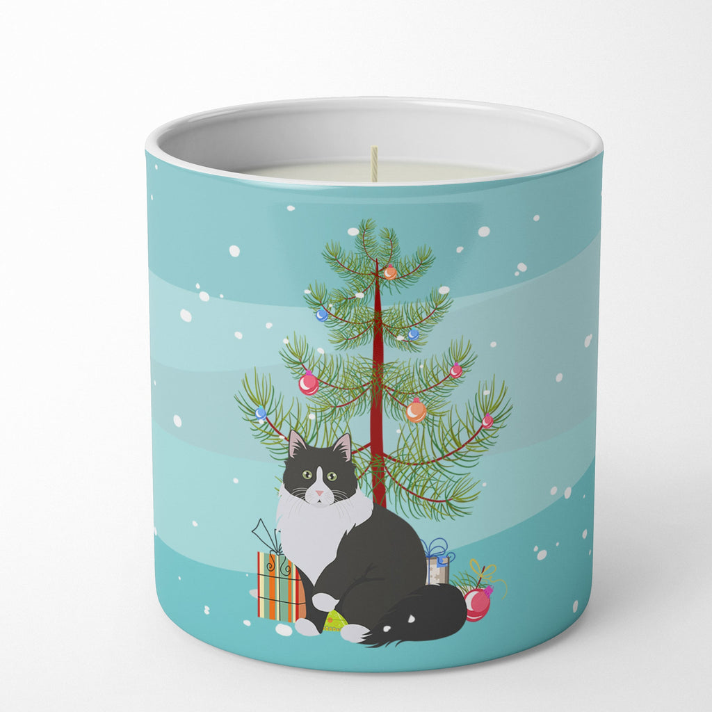 Siberian Forest Cat Christmas Decorative Soy Candle Nature Soy Wax Essential Oil Home Decor Ideal for Bedroom Kitchen Bath Office Gift, 10 oz