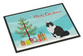 Siberian Forest Cat Christmas Doormat Indoor Outdoor 24H X 36W Front Door Mat Rugs for Entryway, Non Slip Washable Low Pile,