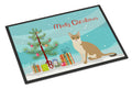 Singapura Cat Christmas Doormat Indoor Outdoor 24H X 36W Front Door Mat Rugs for Entryway, Non Slip Washable Low Pile,