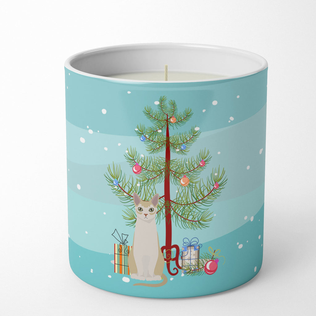 Singapura Cat Christmas Decorative Soy Candle Nature Soy Wax Essential Oil Home Decor Ideal for Bedroom Kitchen Bath Office Gift, 10 oz