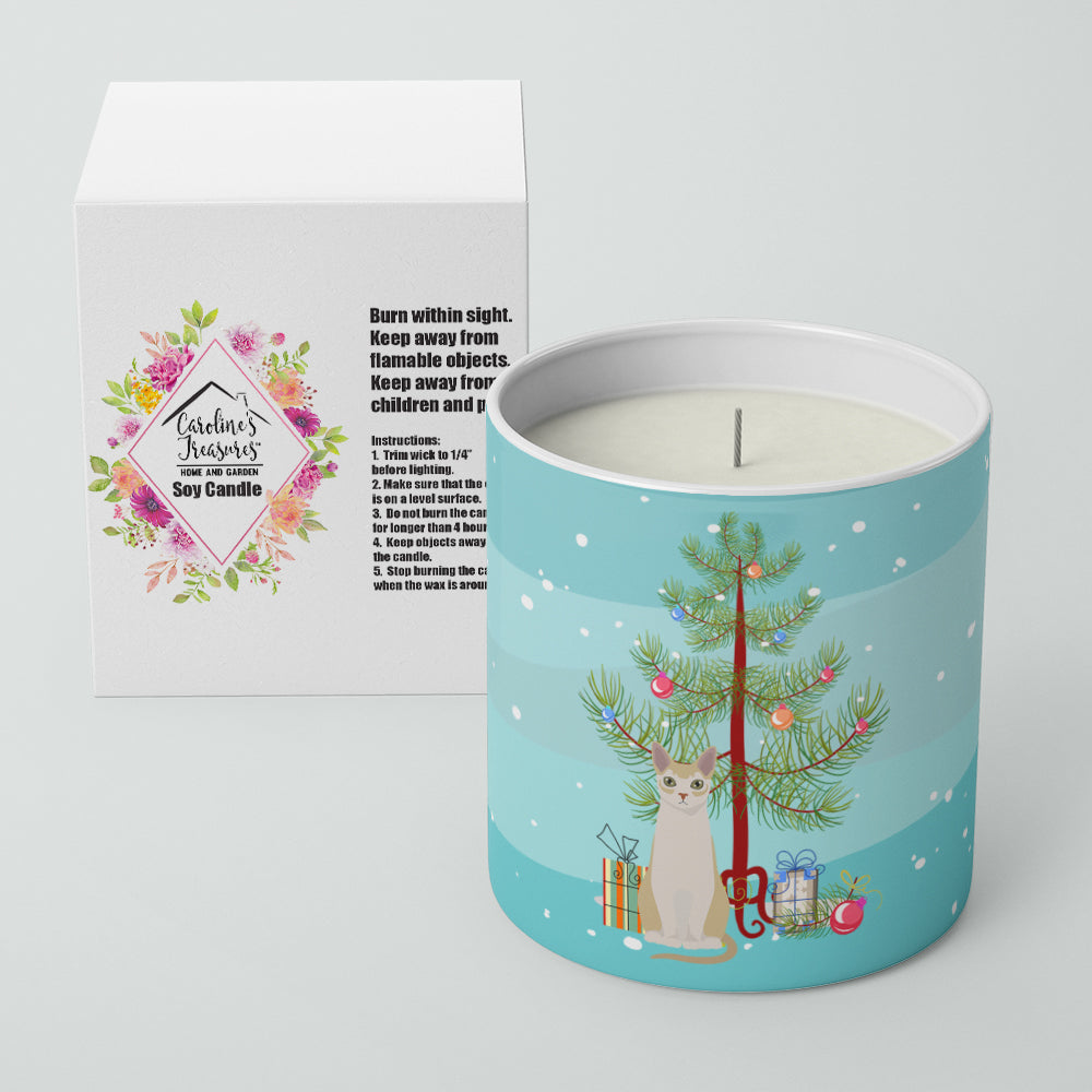 Singapura Cat Christmas Decorative Soy Candle Nature Soy Wax Essential Oil Home Decor Ideal for Bedroom Kitchen Bath Office Gift, 10 oz