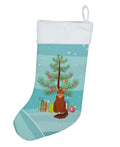 Somali Cat Christmas Holiday Stocking Double-Sided Print, Polyester Suede,11x18, Made in USA