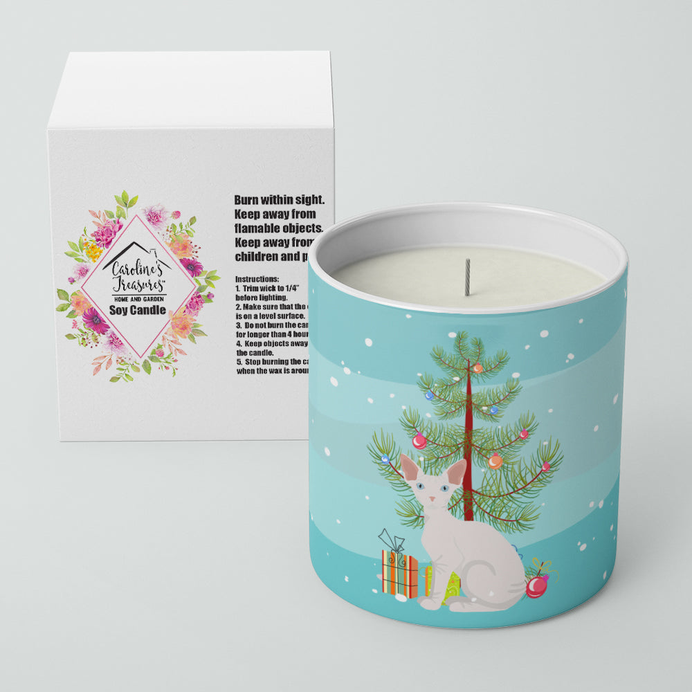 Sphynx Cat Christmas Decorative Soy Candle Nature Soy Wax Essential Oil Home Decor Ideal for Bedroom Kitchen Bath Office Gift, 10 oz