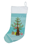 Suphalak Cat Christmas Holiday Stocking Double-Sided Print, Polyester Suede,11x18, Made in USA