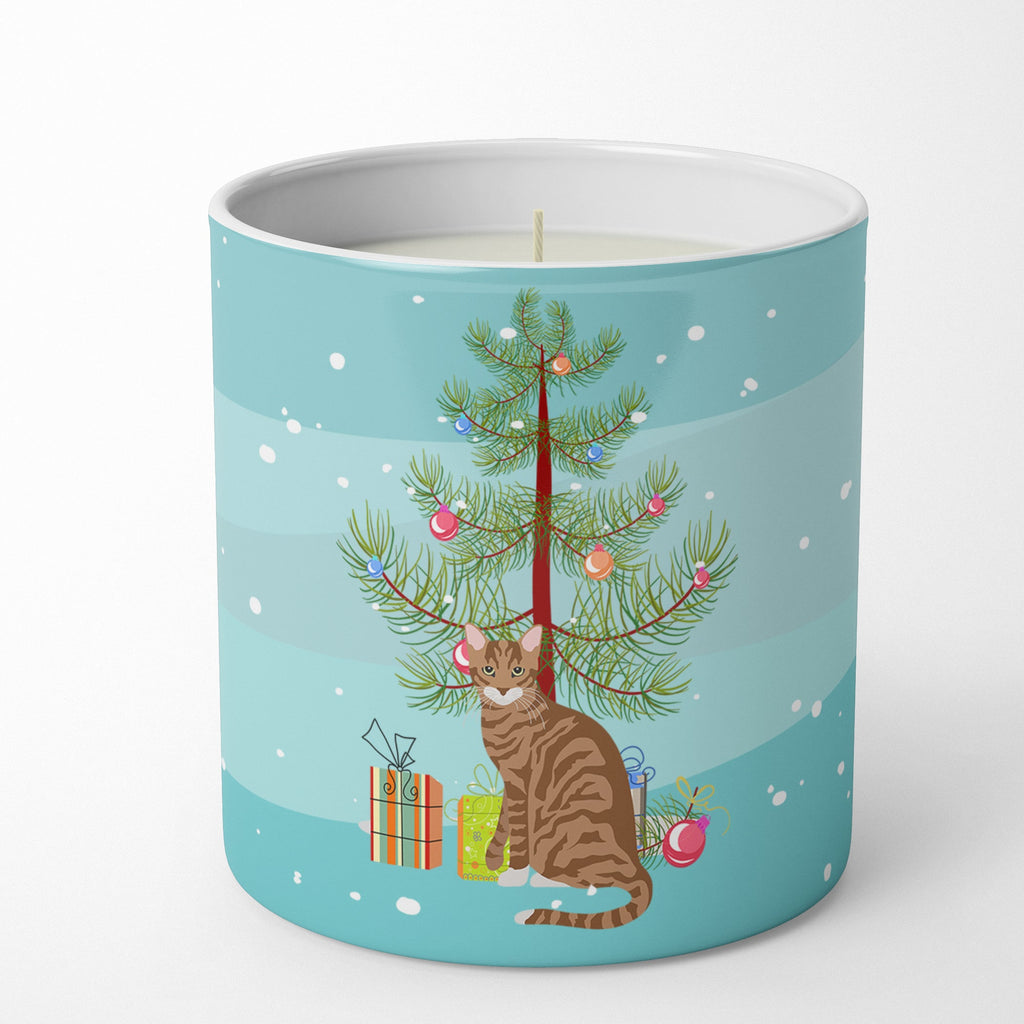 Toyger Cat Christmas Decorative Soy Candle Nature Soy Wax Essential Oil Home Decor Ideal for Bedroom Kitchen Bath Office Gift, 10 oz