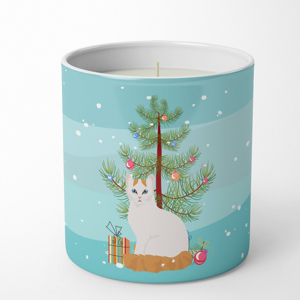 Turkish Van Cat Christmas Decorative Soy Candle Nature Soy Wax Essential Oil Home Decor Ideal for Bedroom Kitchen Bath Office Gift, 10 oz