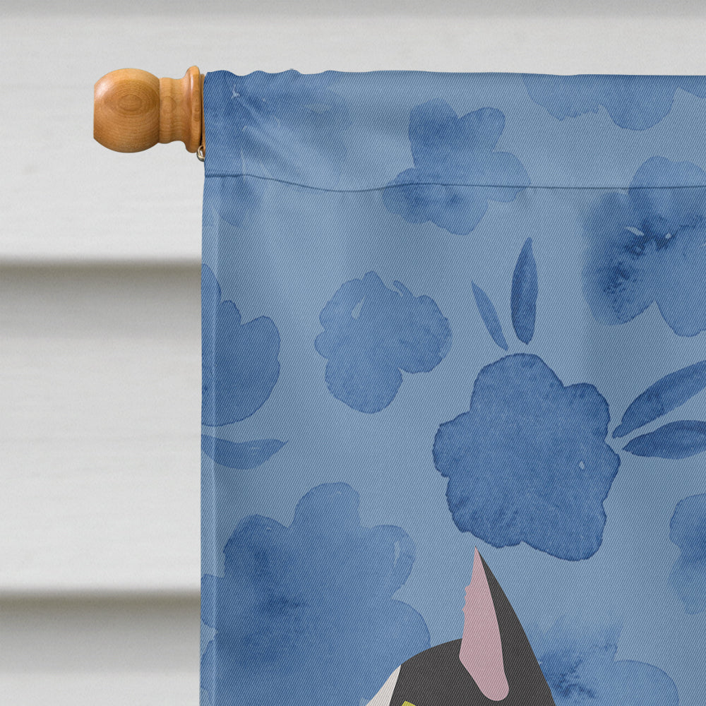 Bicolour Aegean Cat Welcome House Flag 28x40 Porch Sleeve Pole Decorative Outside Yard Banner Artwork Wall Hanging, Polyester
