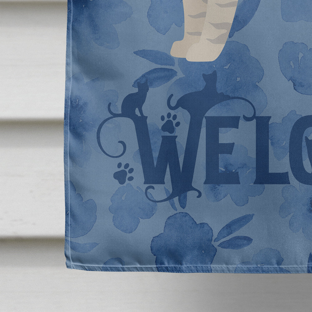 American Shorthair #2 Cat Welcome House Flag 28x40 Porch Sleeve Pole Decorative Outside Yard Banner Artwork Wall Hanging, Polyester